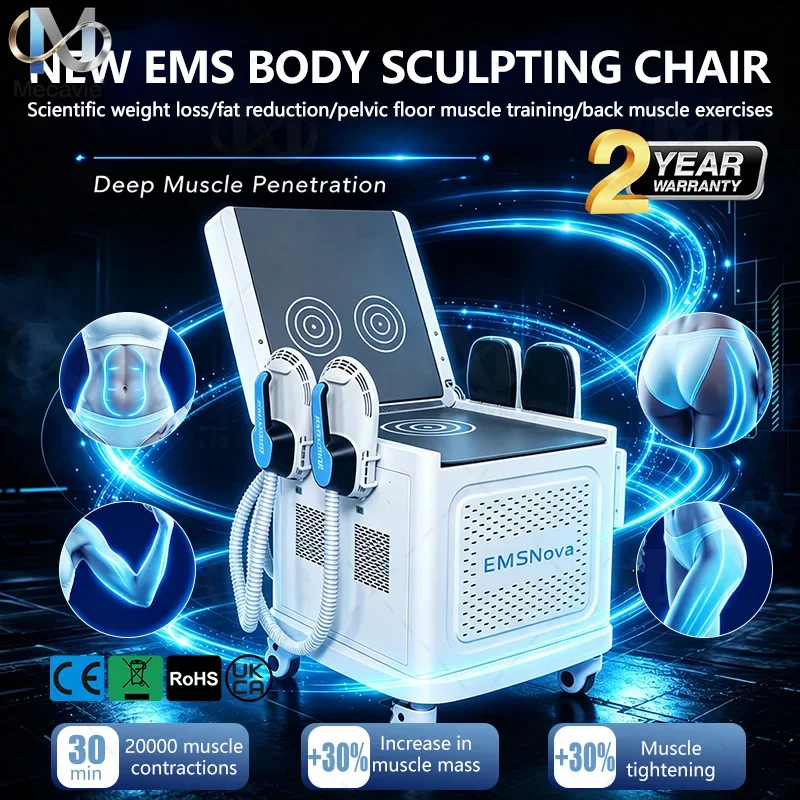 Multi Handle Electromagnetic Body Sculpting Machine With Pelvic Floor Chair Muscle Stimulator Fat Burning Postpartum Repair Salo