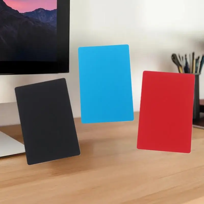 

Fifty Pieces Set of Aluminum Laser Engraving Sheets for Customizable Business or Gift Cards