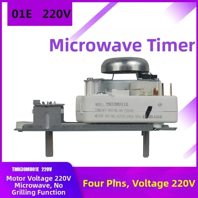 Mecanismo de temporizador para horno microondas GALANZ TM30MU01E, voltaje del motor de 220V, diseñado para microondas convencionales