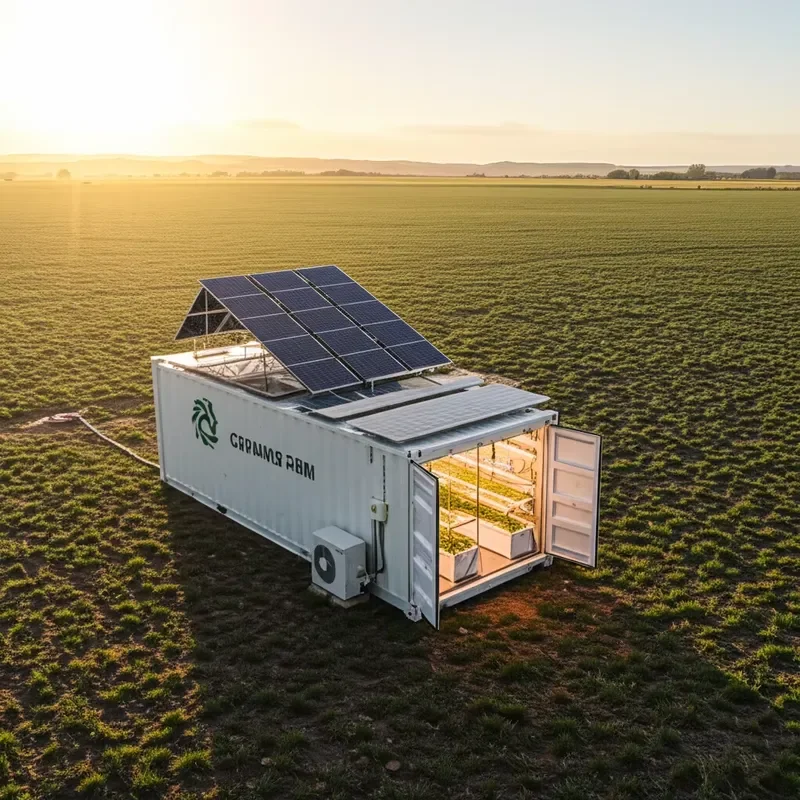 100% Custom Design Prefab Houses Solar Powered Growing Systems Greenhouse Storage Metal Customizable Growing Container House