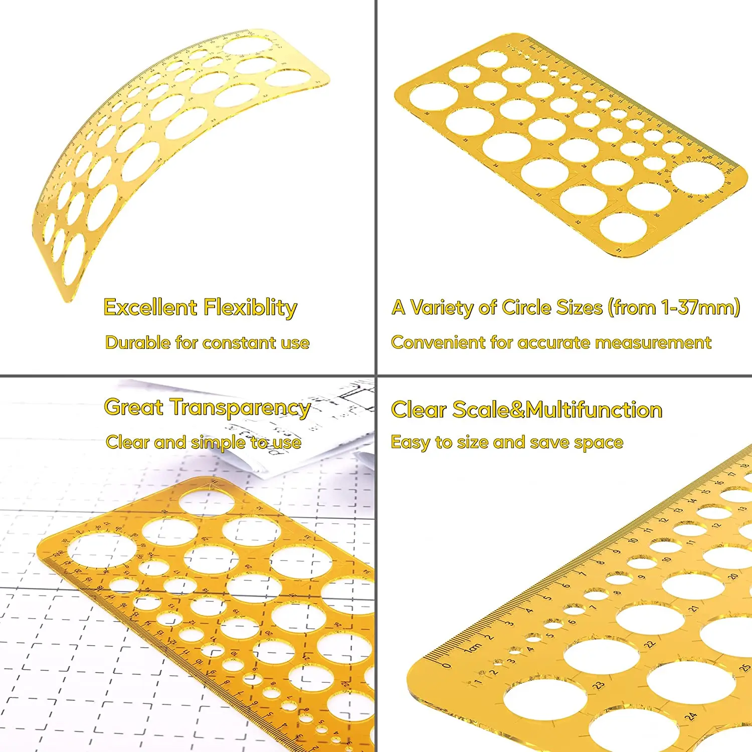 1 Pc K Hars Cirkels Geometrische Template Heerser Stencil Tekening Meten Tool Studenten Nieuwe Ontwerp