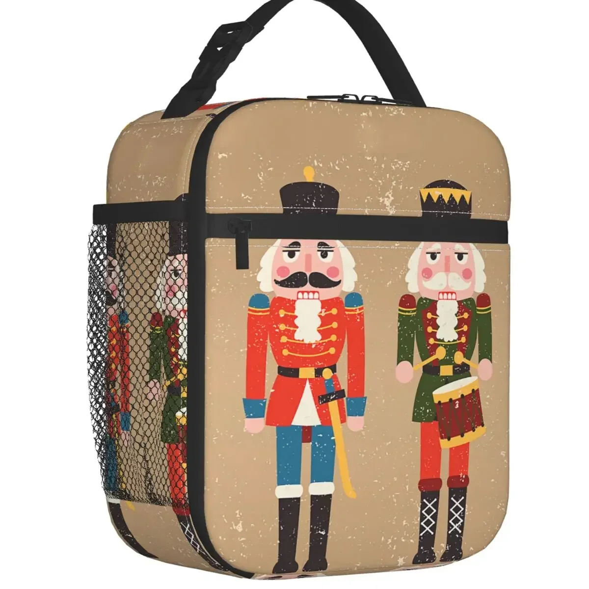 

Nutcrackers Soldier King Drummer Portable Lunch Boxes Multifunction Christmas Nutcracker Thermal Cooler Food Insulated Lunch Bag