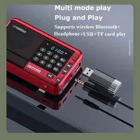 F33 Sansui FM Radio Portable Wireless Blue Tooth Speakers Mini MP3 Player for the Broadcasting Walkman Listening to Music
