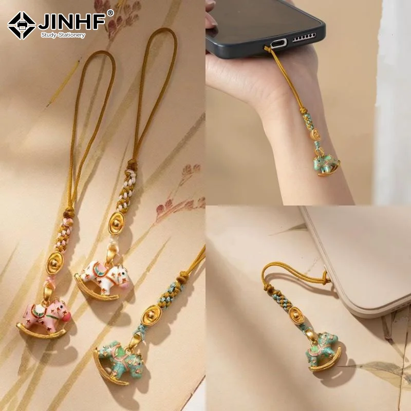 

Cute Fortune Horse Lanyard Dopamine Pony Phone Pendant Anti Drop Camera Decoration Bag Charm Lucky Y2K Girl Friends Gifts