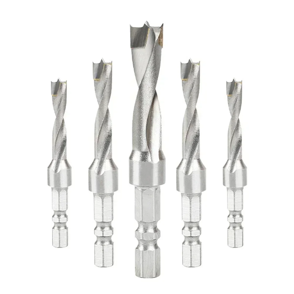 1pc Hexagonal Handle Drill Bit Three-point Woodworking Special Drill Bit Electric Drill Rotary Head Drill Bit 6.5/8/9/10MM