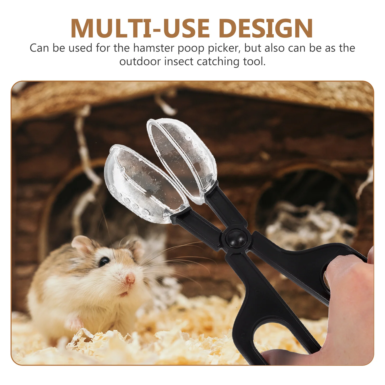 

3 Pcs Plastic Hamster Poop Scooper Pet Pooper Scoop Tool Small Animal Cleaner Insect Catching Clip Multi Use Bug