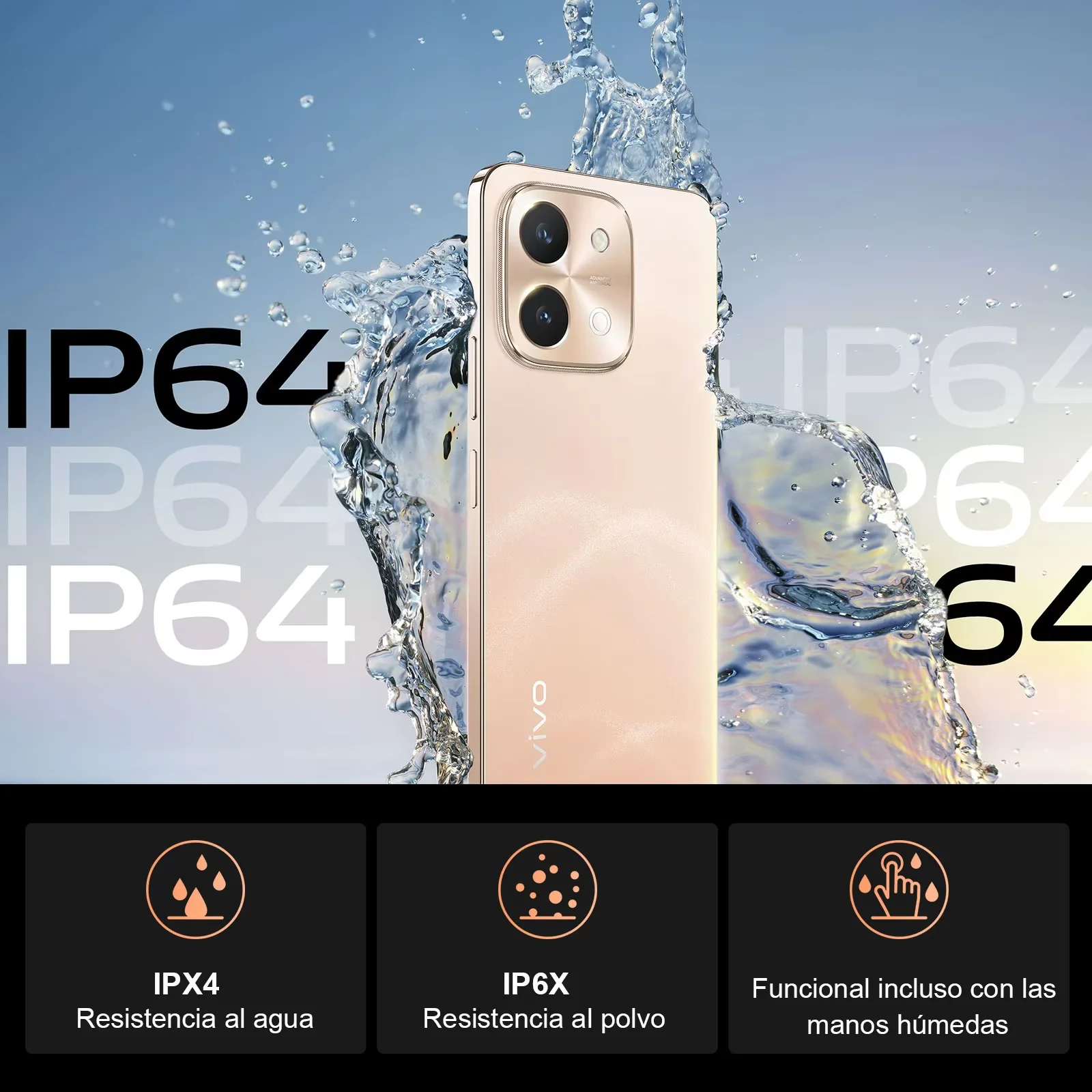 هاتف ذكي VIVO Y28 بسعة 8 جيجابايت + 256 جيجابايت، وذاكرة وصول عشوائي ممتدة 8 جيجا + 8 جيجا، وشاشة LCD 6.68 بوصة 90 هرتز، وكاميرا رئيسية 50 ميجابكسل، وبطارية 5200 مللي أمبير في الساعة، وبطارية 44 وات