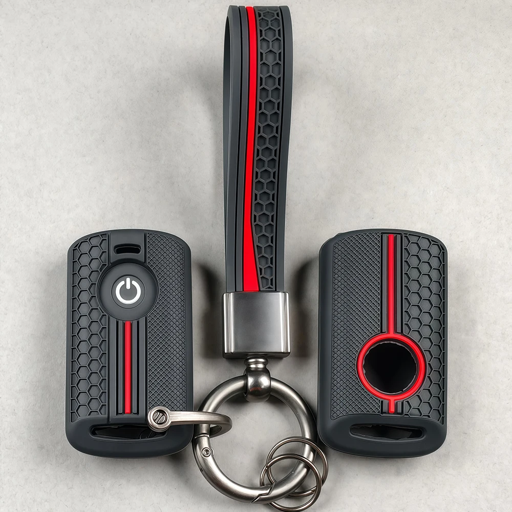 Silicone Motor Remote Key Fob Case For Yamaha Nmax 2021/2022 NVX NVX155 XMAX XMAX300 QBIX AEROX JAUNS 2018 2019 Car Accessories