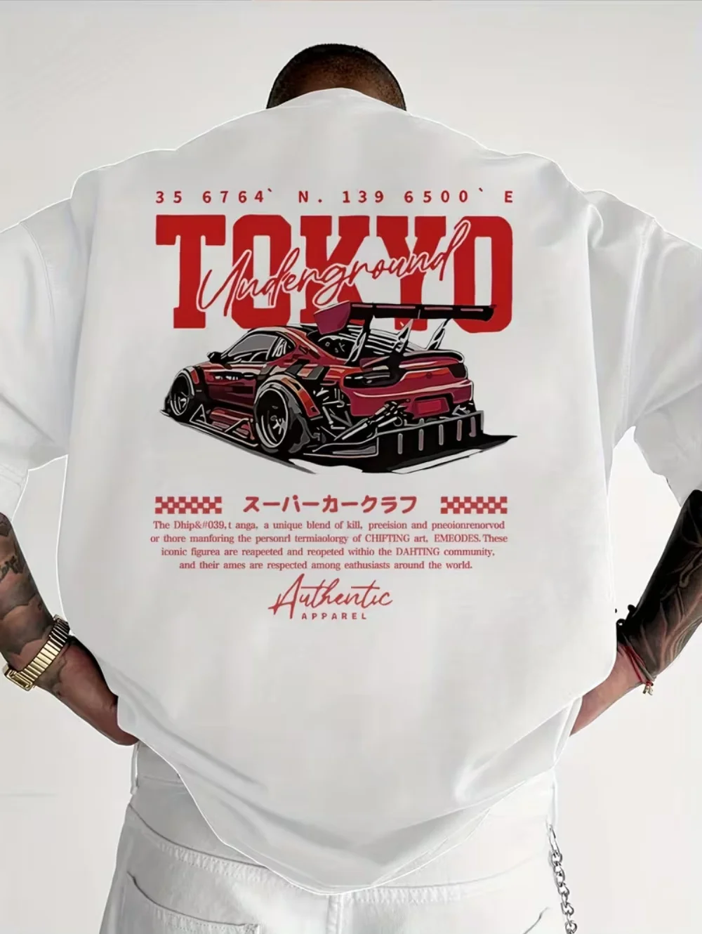 Men's T-Shirts Japanese Drift Car 3D Print Y2k Streetwear Summer Harajuku Short Sleeve Tops Casual Loose Fashion Y2k Clothes Man