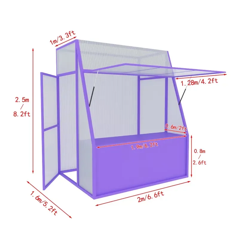 Enclosed Display Racks It Can Be Closed and Locked for Events and Food Festivals Event Tent Night Market Stall Shelf