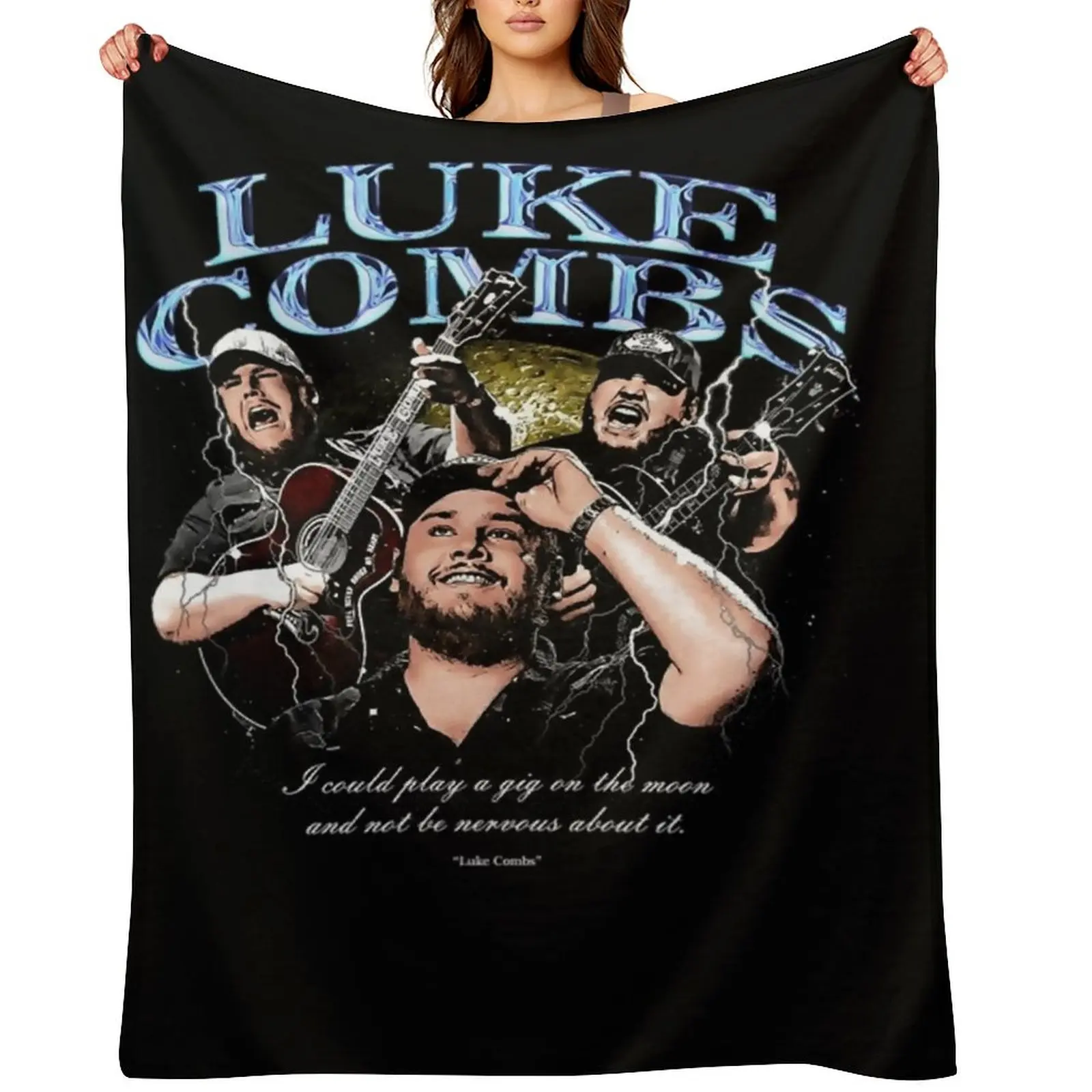 Luke music Combs (2) Throw Blanket Thermal decorative warm winter Moving Plush Winter beds Blankets