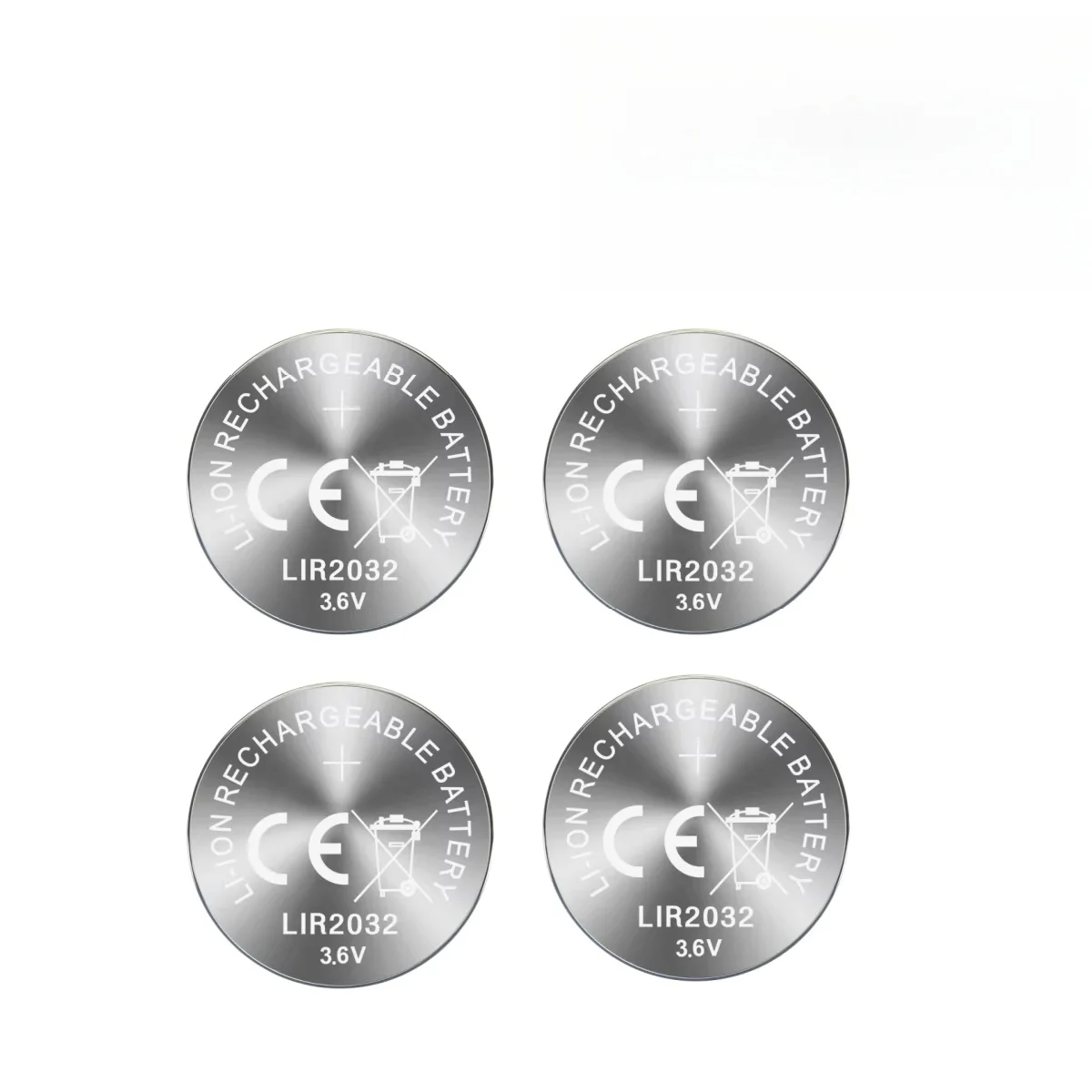 100PCS LIR2032H High-capacity Rechargeable Lithium Battery Button Battery LIR2032 3.6V Coin Battery view 3
