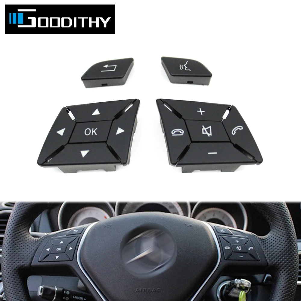 

Car Steering Wheel Switch Button Menu Control Cover For Mercedes Benz C E GLK A Class W204 X204 W212 W218 W156 W246 2185400162