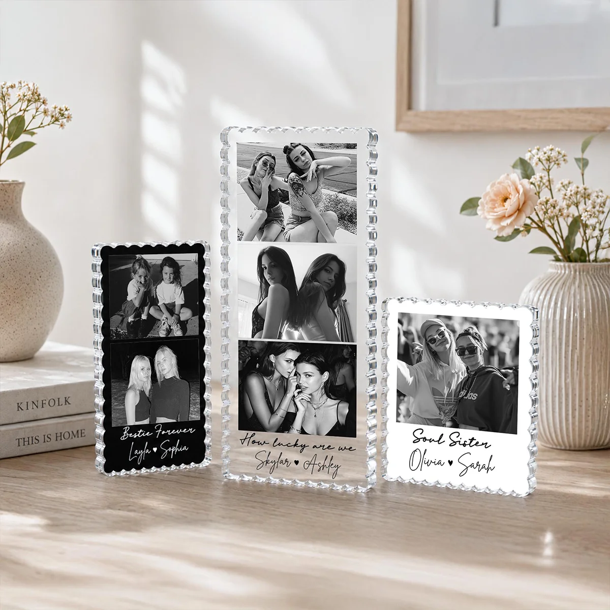 Custom Bestie Photos Acrylic Block, Custom Friendship Gift, Gift For Bestie, Best Friend Birthday Gift, BFF Gift, Gift For Her