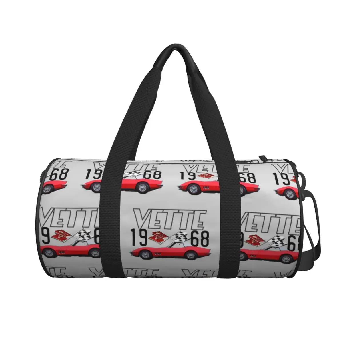 

1968 Red Corvette C3 Convertible Classic Car Large Duffle Gym Bag Multi-Functional Duffle Travel Bags Handbags Fitness bag