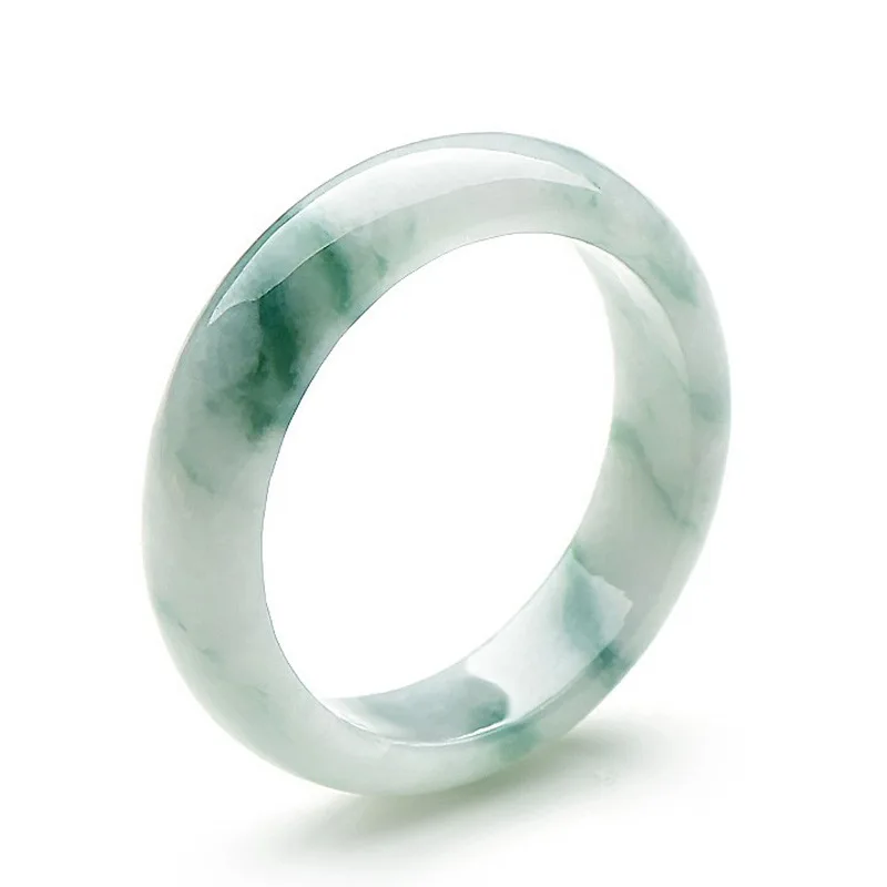 Grade A Certified Jade Rings Men Women Healing Gemstone Fine Jewelry Natural Myanmar Jadeite Ice Floating Flower Burma Jade Ring