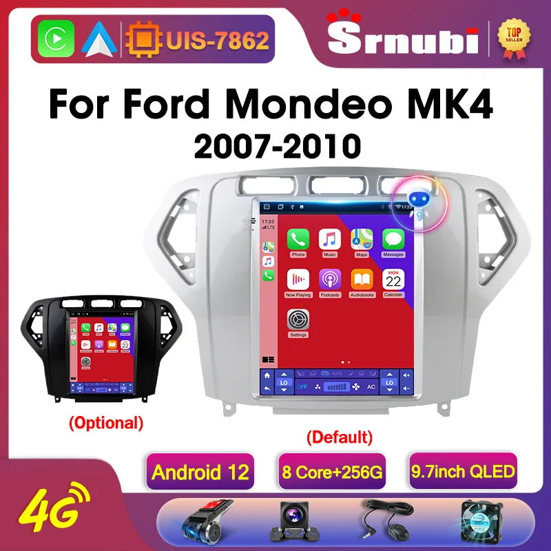 

Автомобильный радиоприемник Srnubi Android 12 для Ford Mondeo mk4 Galaxy A/C 2007-2010 мультимедийное видео 2Din 9,7 "4G WIFI GPS навигация Carplay