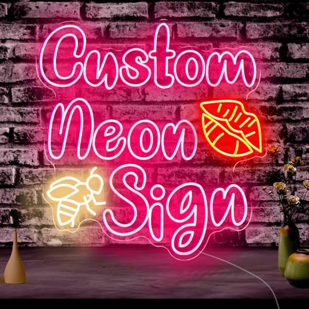 Custom LED Neon Light Sign Personalized Neon Letter for Business Wedding Logo Party Room Decor Canister