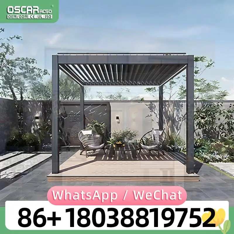 Sturdy Aluminum Pergola Weather Resistant Outdoor Garden Patio Backyard Deck Modern Grape Trellis USA EU Gazebo Canopy Shelter B
