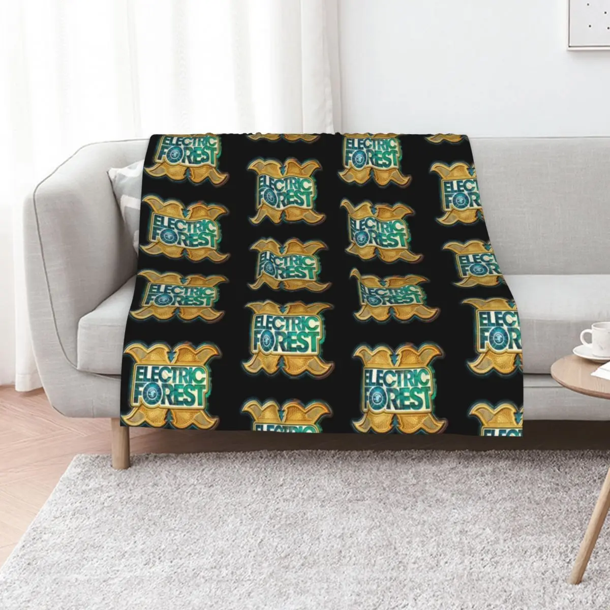 ELECTRIC FOREST DECADE ONE FESTIVAL Throw Blanket Sofa Quilt Thins Bed linens Bed Fashionable bed plaid Retros Blankets