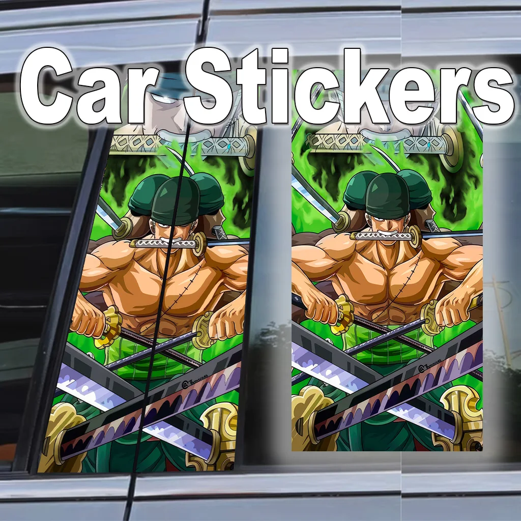 

Zoro B Pillar Sticker One Piece Car Decal Waterproof Peel Stick Self-adhesive poster Scratch Resistant Anime JDM Accessorie Gift