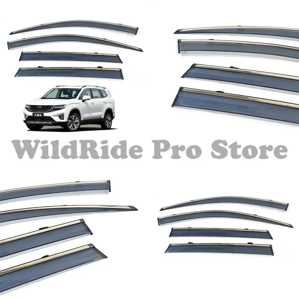 

1 set Geely Okavango Rain Visor Window Rain Guard Rain Shield Waterproof Strip 4 pcs