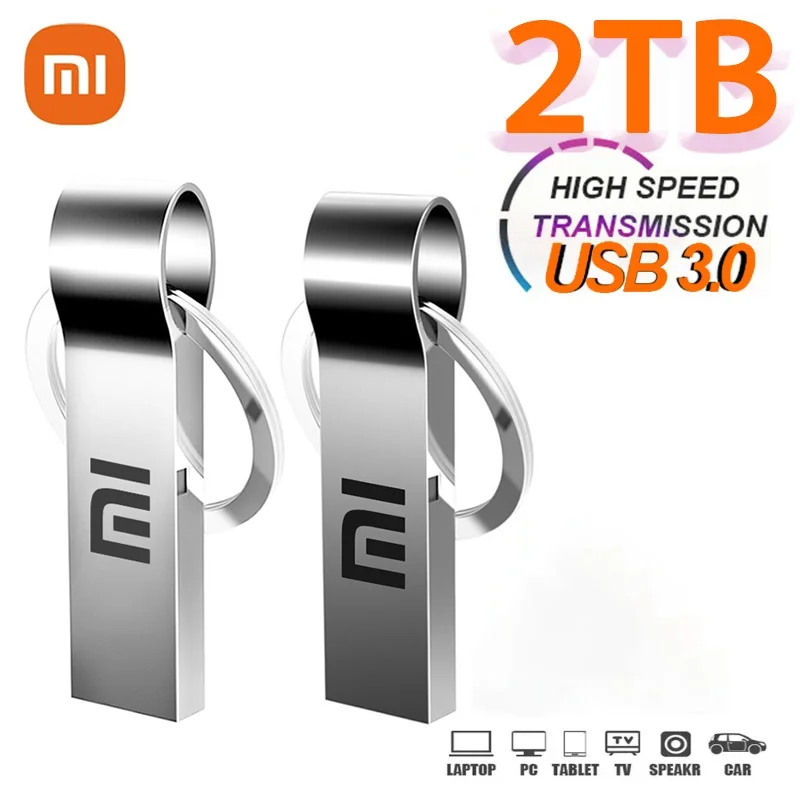 Original Xiaomi Pen Drive 2TB USB 3,0 Flash Metal Drive 1TB große Kapazität Hochgeschwindigkeits-Transfer-Speicher wasserdichter Speicher u Disk