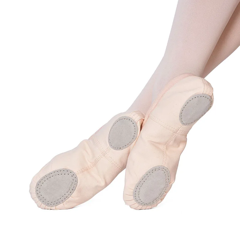 Sapatos de dança infantil com sola macia, sapatos de treinamento feminino, sapatilha de pata de gato adulto, balé étnico, forma corporal infantil