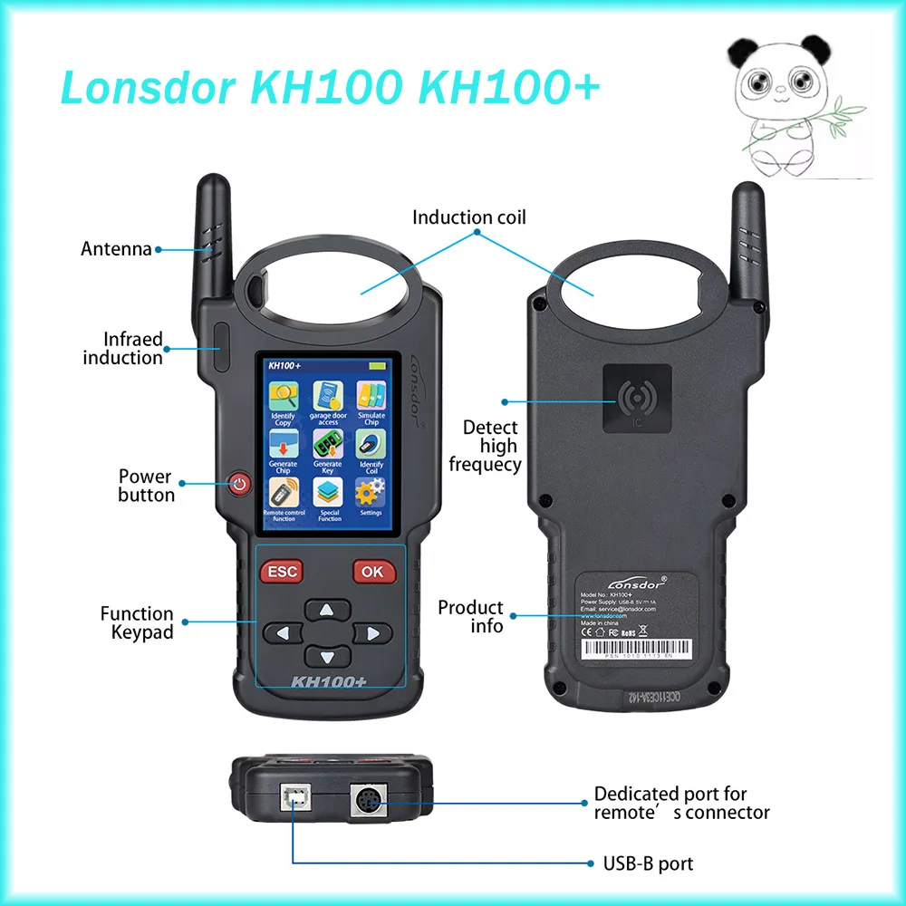 

2023 Lonsdor KH100 KH100+ Remote Maker Handheld Key Programmer Update Online for Identify Copy Chip Simulation,Remote Generation