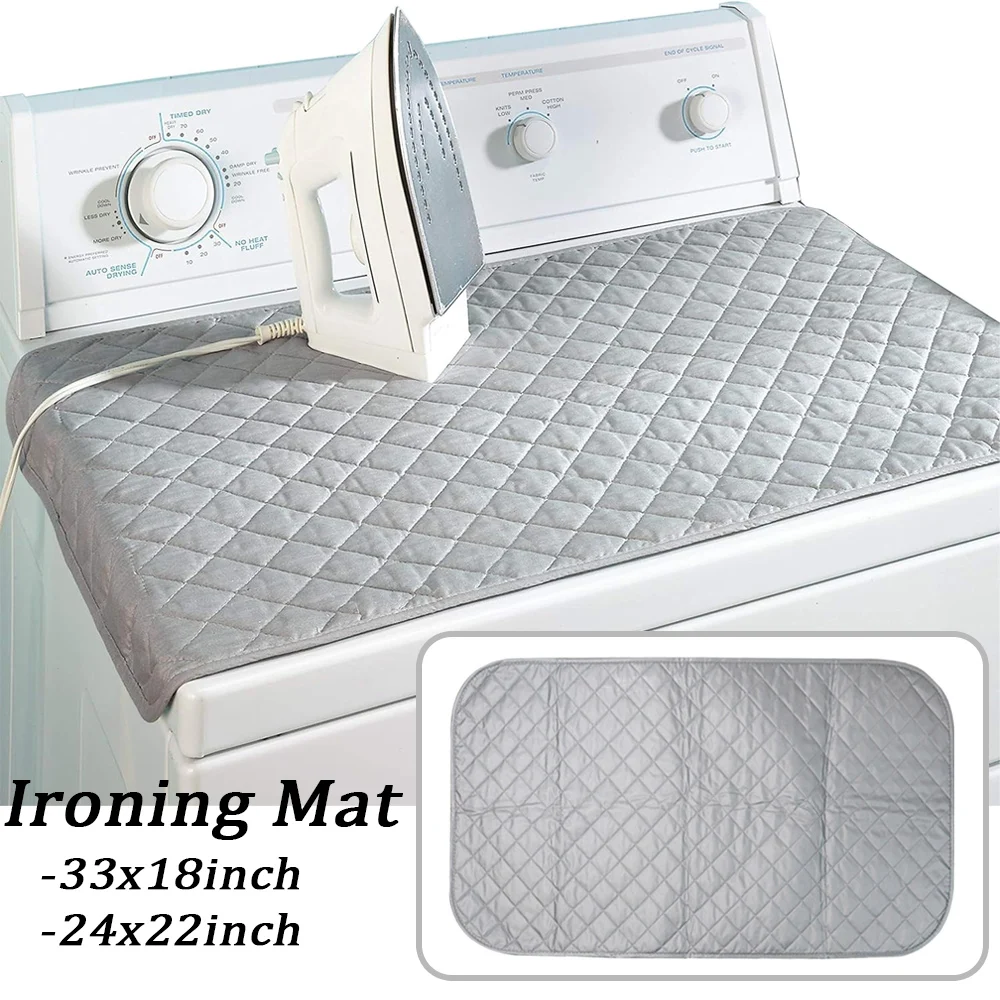 Portable Ironing Mat Blanket (Iron Anywhere) Ironing Board Replacement, Iron Board Alternative Cover, Dryer Heat Resistant Mat