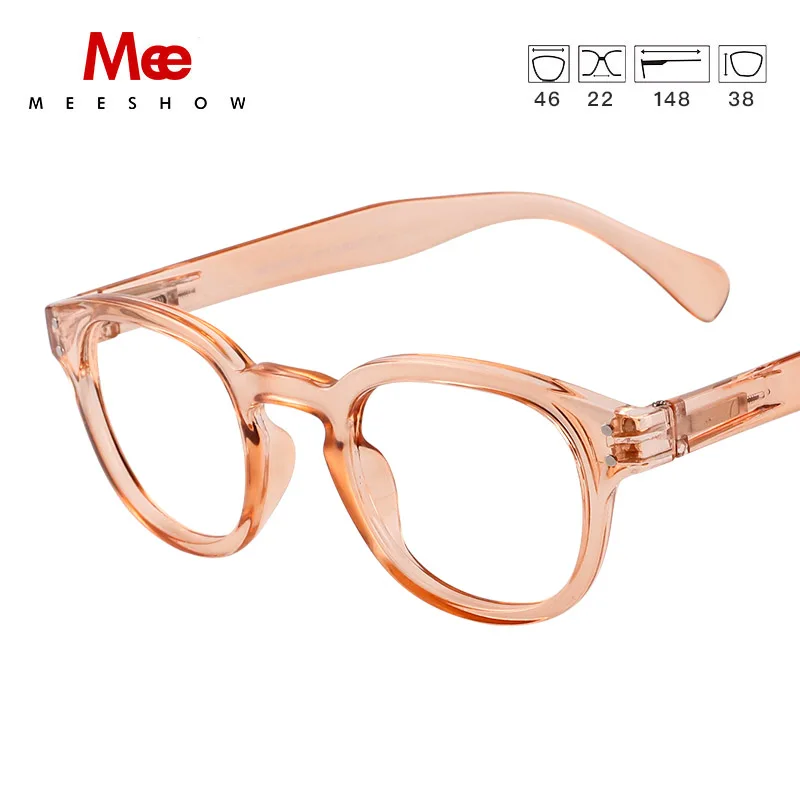 Meeshow Brand Anti blue Ray reading glasses Men Women crystal Design Round Frame Blue Light blocking Screen Protection