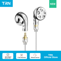 TRN Seahorse  Pro Earphones Metal Monitor Headphone 14.2mm  Dynamic  PU+LCP  Diaphragm Audiophile Flat-Head Earbuds Earplugs