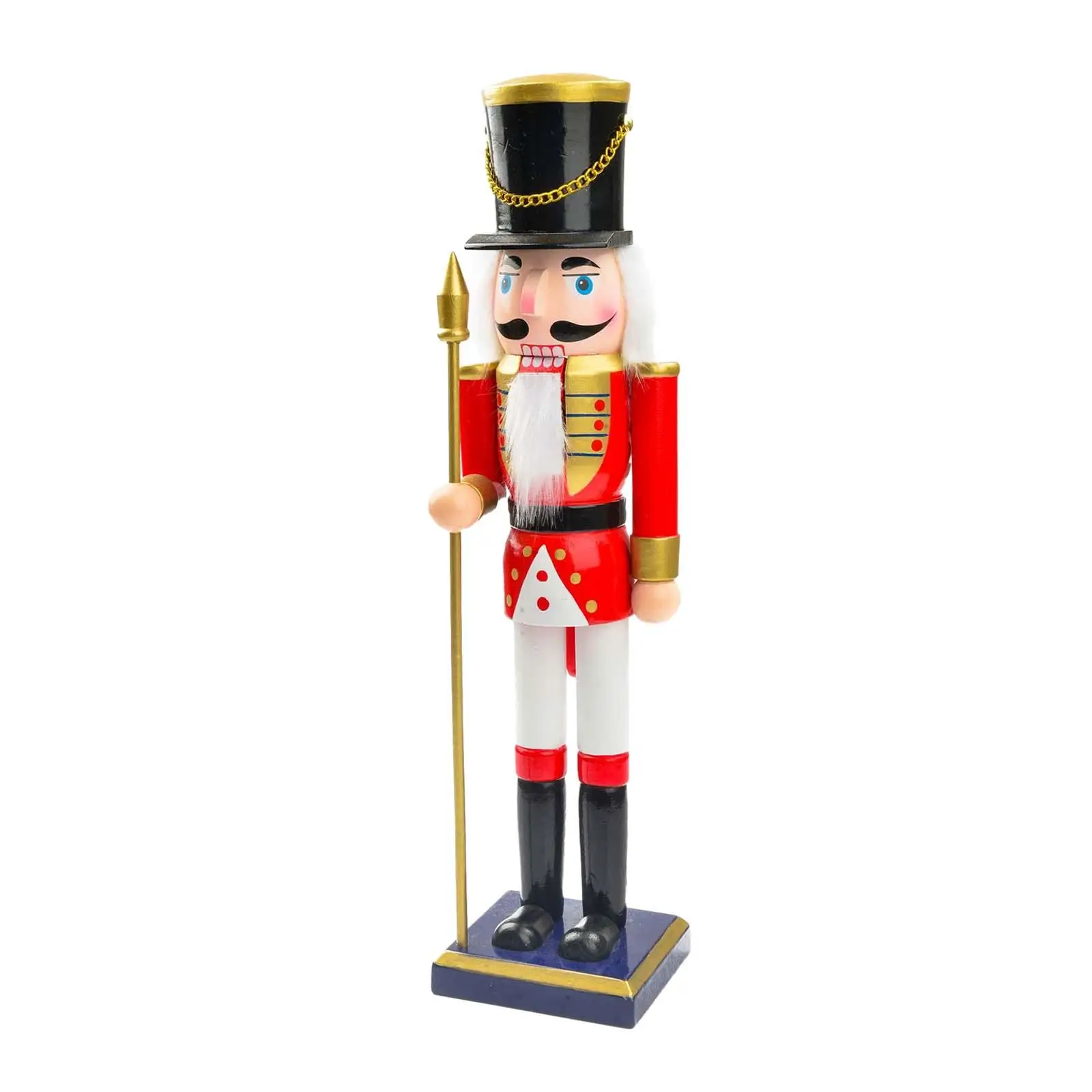 25cm Wooden Christmas Nutcracker Figurine Decorative for House Warming Party