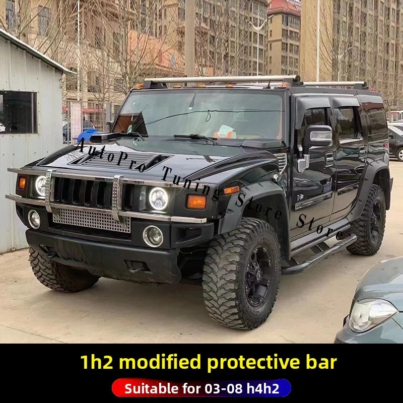 Bestseller Applicable2003-2008YearH2Modified anti-collision beamHummer H2Electroplated stainless steel chrome-plated guardrail
