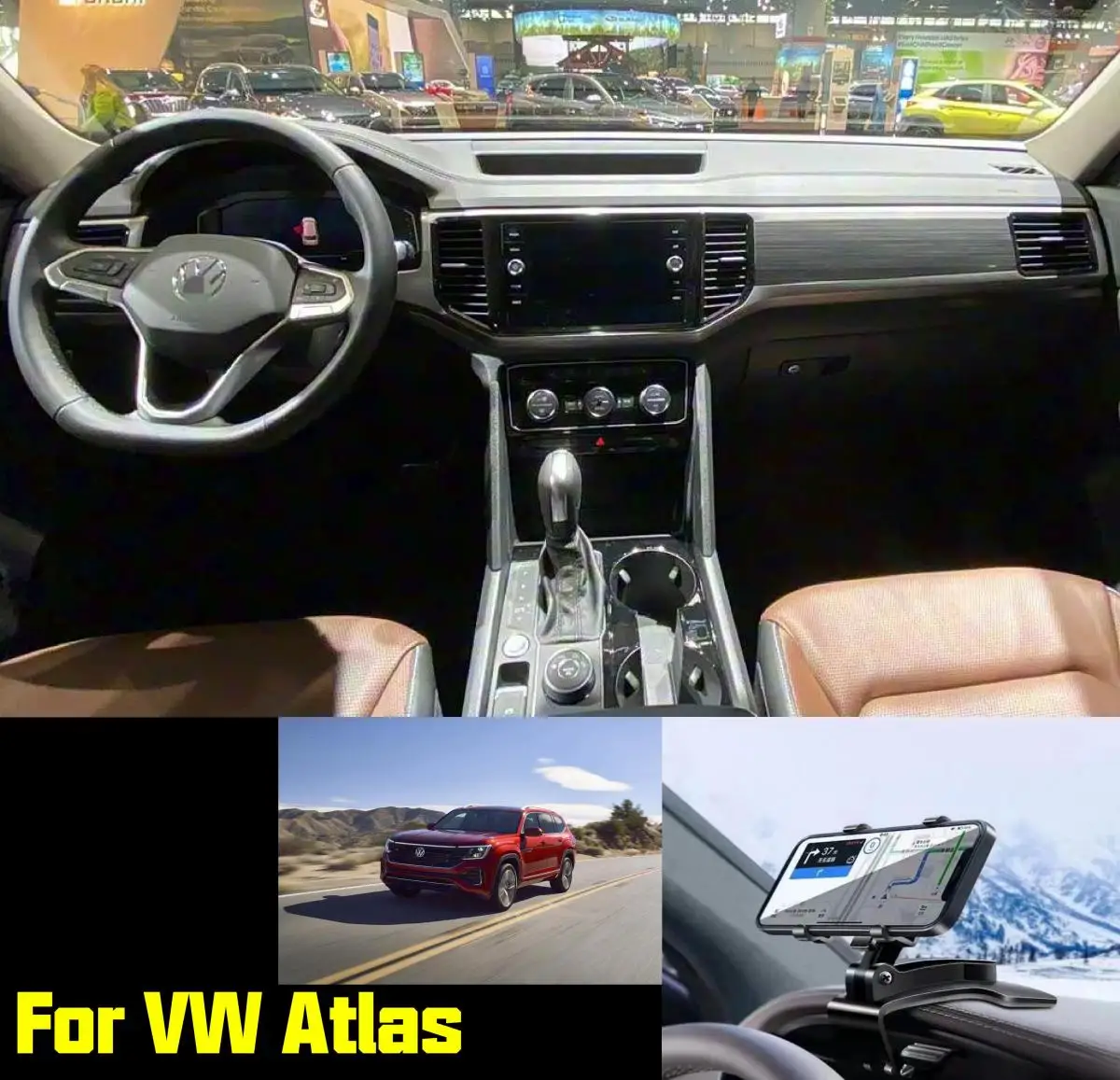 

Автомобильная навигационная подставка для мобильного телефона. Для VW Atlas можно установить на зеркале заднего вида, приборную панель и солнцезащитный козырек.