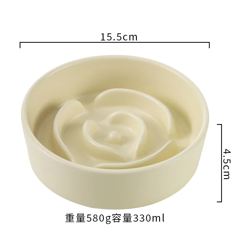 Ceramic Pet Cat and Bowl Small and Medium Sized Dog Slow Food Bowl Anti Choking Slow Food Bowl Anti Overturning Pet Accessories