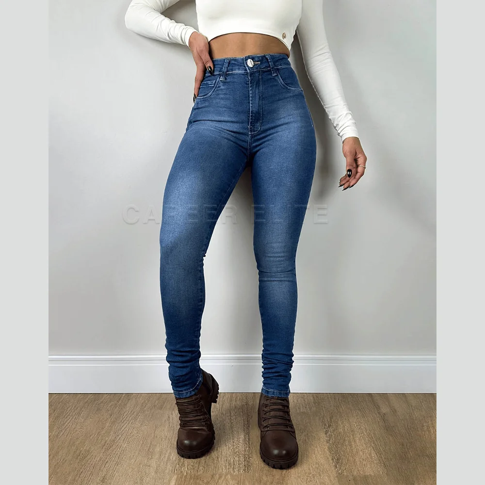 New Jeans for Women High Waist Skinny Stretchy Jean Slim Fit Leg Pants with Pockets Push Up Butt Lift Trendy Casual Trousers