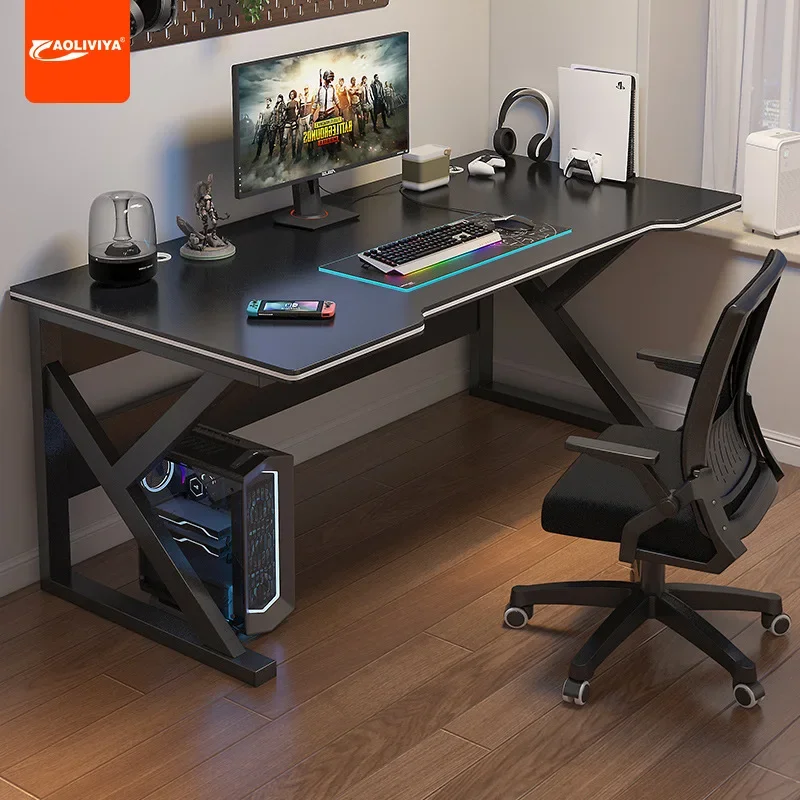 Aoliviya Computer Desk Home Desk Student Learning Writing Table Simple Gaming Electronic Sports Table Workbench Desk