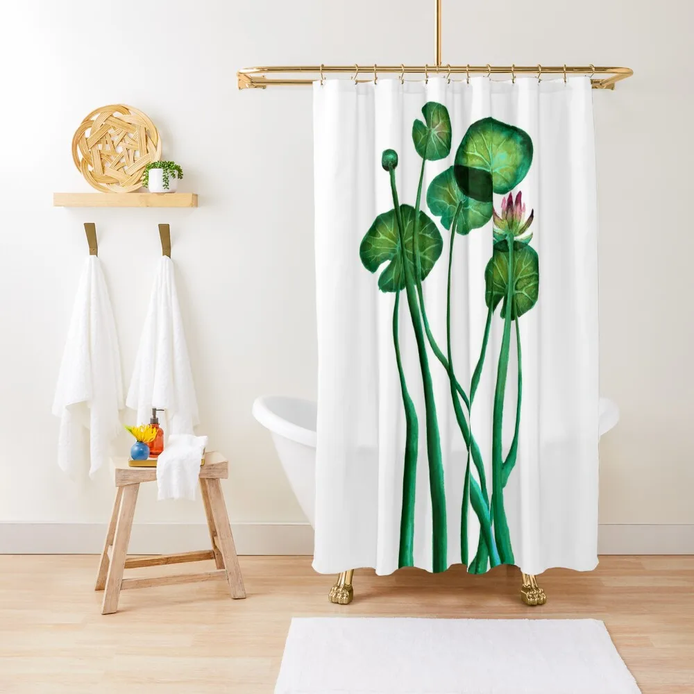 

Water Lilies Shower Curtain Shower Waterproof Cover Set For Bathroom Modern Showers For Bathroom Curtain