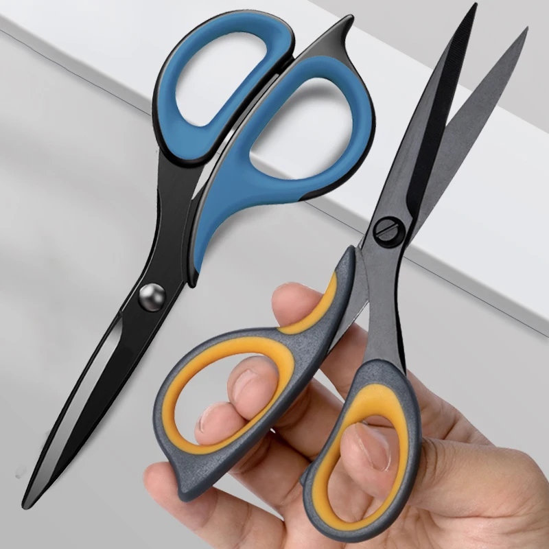 الفولاذ المقاوم للصدأ كبير المغلفة لمسة ناعمة متعددة الوظائف للمنزل مكتب مقص اليد الحرفية خياط القرطاسية مقص خمر #1