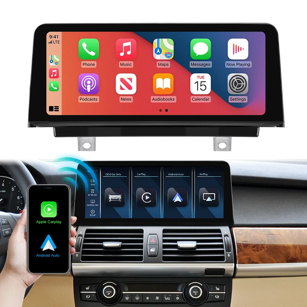Wireless Carplay Aondroid Auto Multimedia Screen For BMW CIC 1920*720 Resolution 10.25