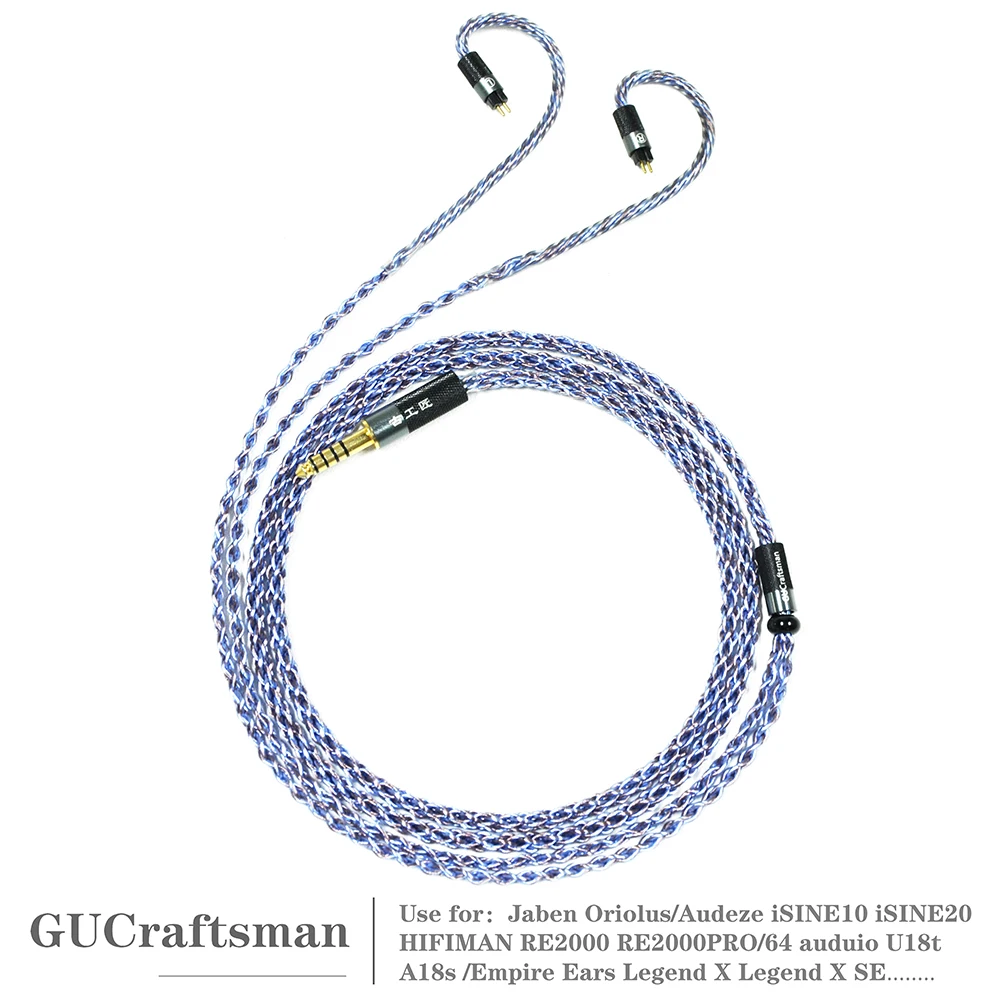 

GUCraftsman 0.78mm 2Pin 6N Single Crystal Copper/Silver Mixed for 64audio A12t/U12 A18 TIA Oriolus RE2000PRO iSINE20 Empire Ears