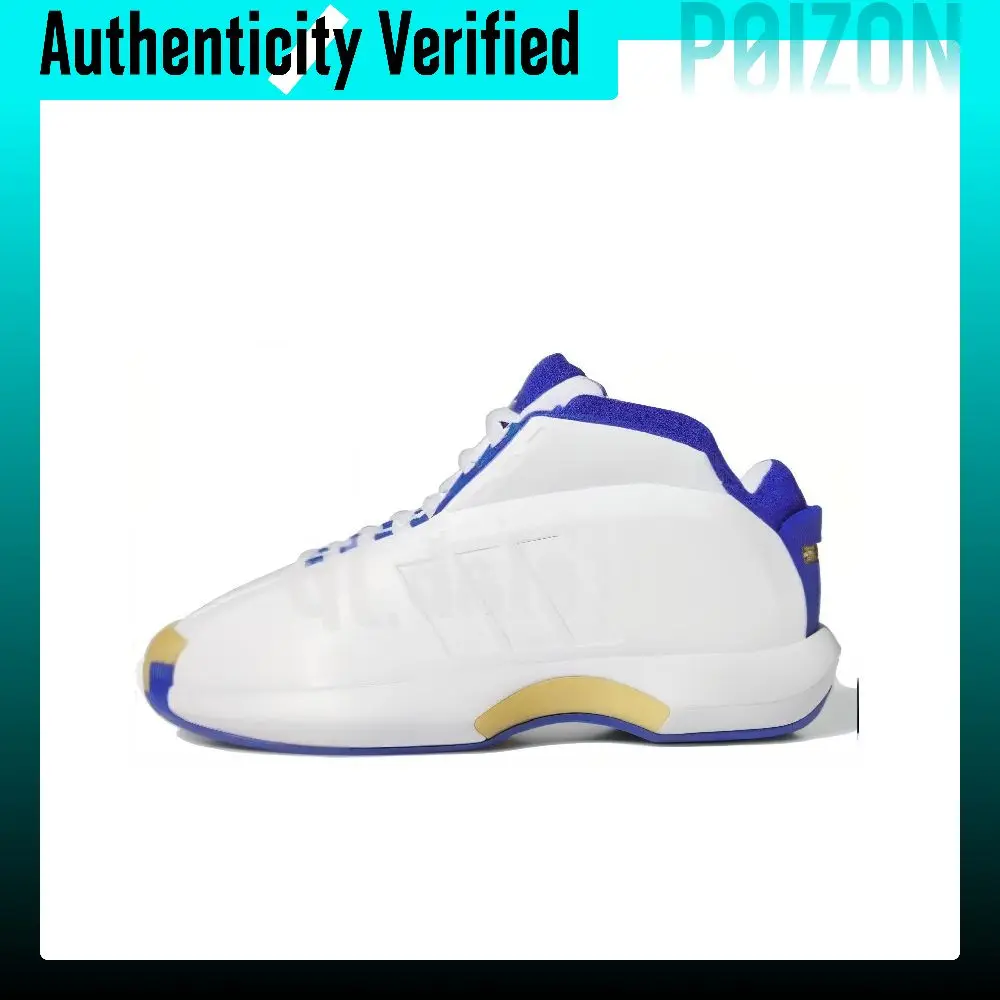 Adidas Originals Crazy BYW 1.0 Vintage Basketball Shoes Men's Mid-top White/Blue IG3734