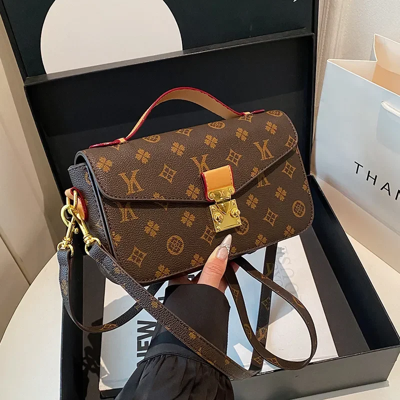 

Designer Bags 2025 New Style Women's Bag Contrasting Color Retro Print Small square Bag Elegant Ladies single-shoulder crossbody