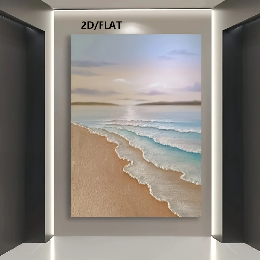 Ручная роспись океанского пляжа, холст, настенное искусство - яркий морской пейзаж с волнами и закатом, безрамный современный домашний декор для спальни, Ручная роспись океанского пляжа, холст, настенное искусство - яркий морской пейзаж с волнами и закатом, безрамный современный домашний декор для спальни,