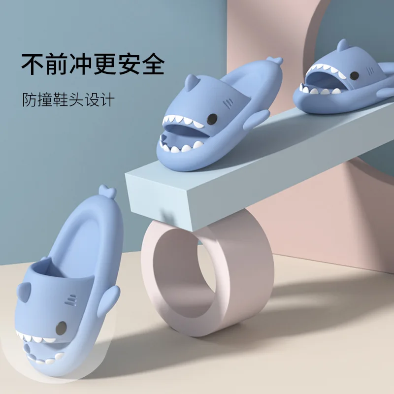 Pantoufles à Requin pour Homme et Femme, Claquettes de Plage, Non-ALD, Chaussures Claquées, Dessin Animé Mignon, Parent, Tongs Perforées