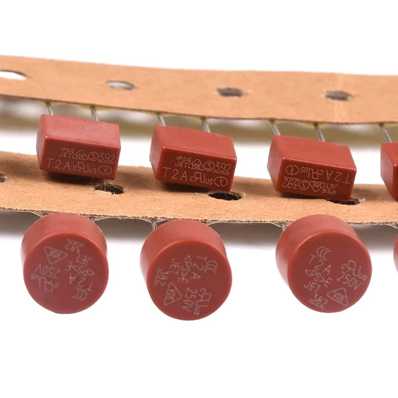 YYT 5PCS 392 Square & 382 Round Slow-Blow Mini Fuses 250V | T1A T2A 3.15A 4A 5A 6A PCB Mount