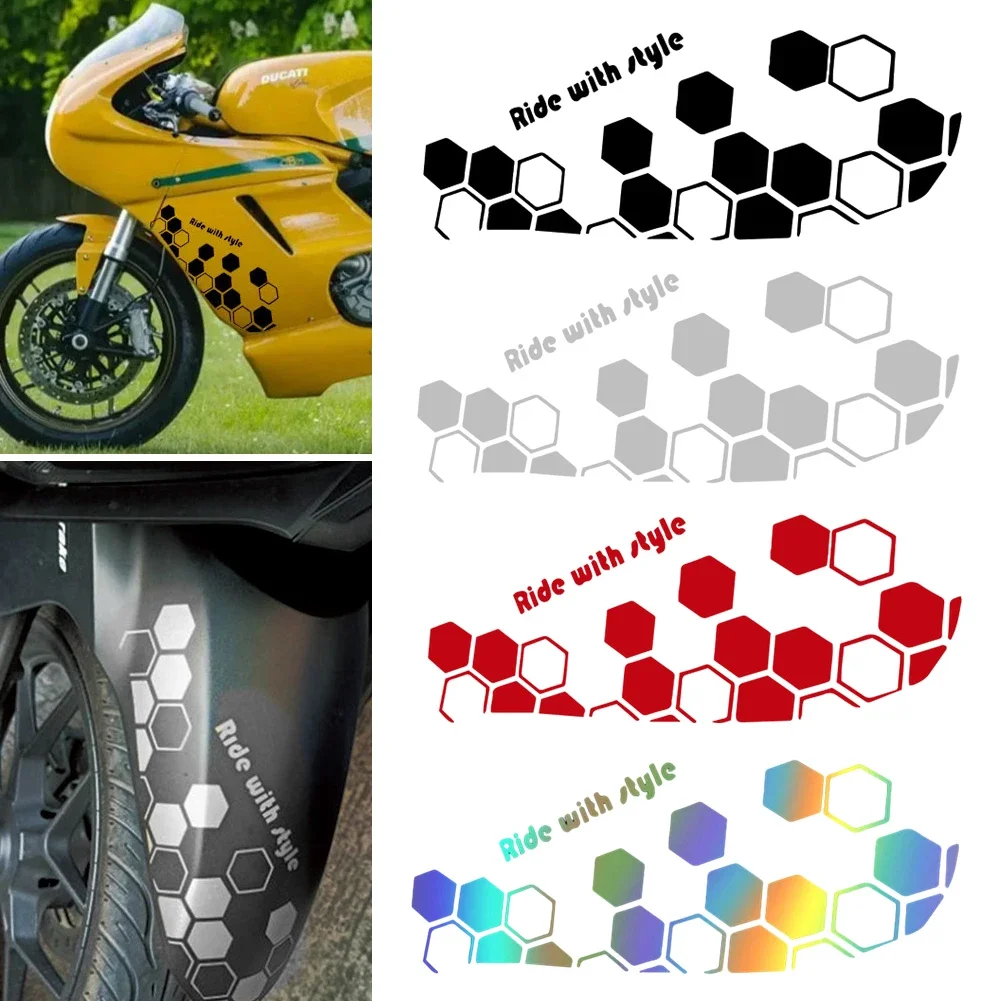 Motor Front Fender Comb Vinyl Sticker Universal Style Motorcycle Body Decor Decal Comb Stickers for Yamaha BMW Kawasaki Honda