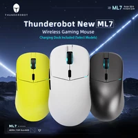 Ratón inalámbrico Thunderobot ML7, Bluetooth/2,4G/con cable, ratón multimodo PAW3311 RGB, base de carga magnética, ratón para juegos para PC y portátil