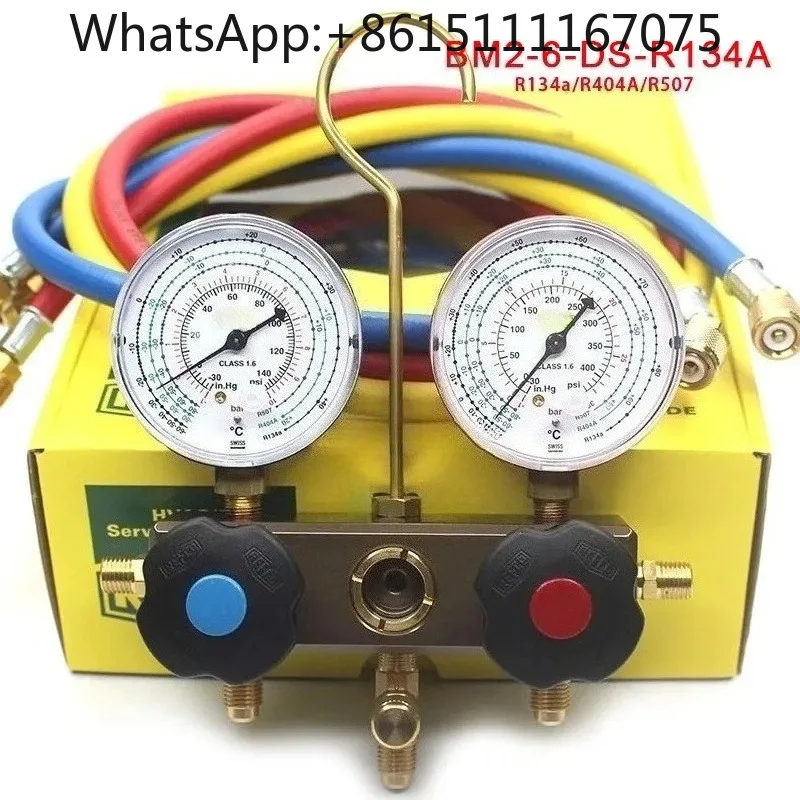 REFCO BM2-6-DS Manifold Gauge Air Conditioner Refrigerant Charging Gauge R407C R134a